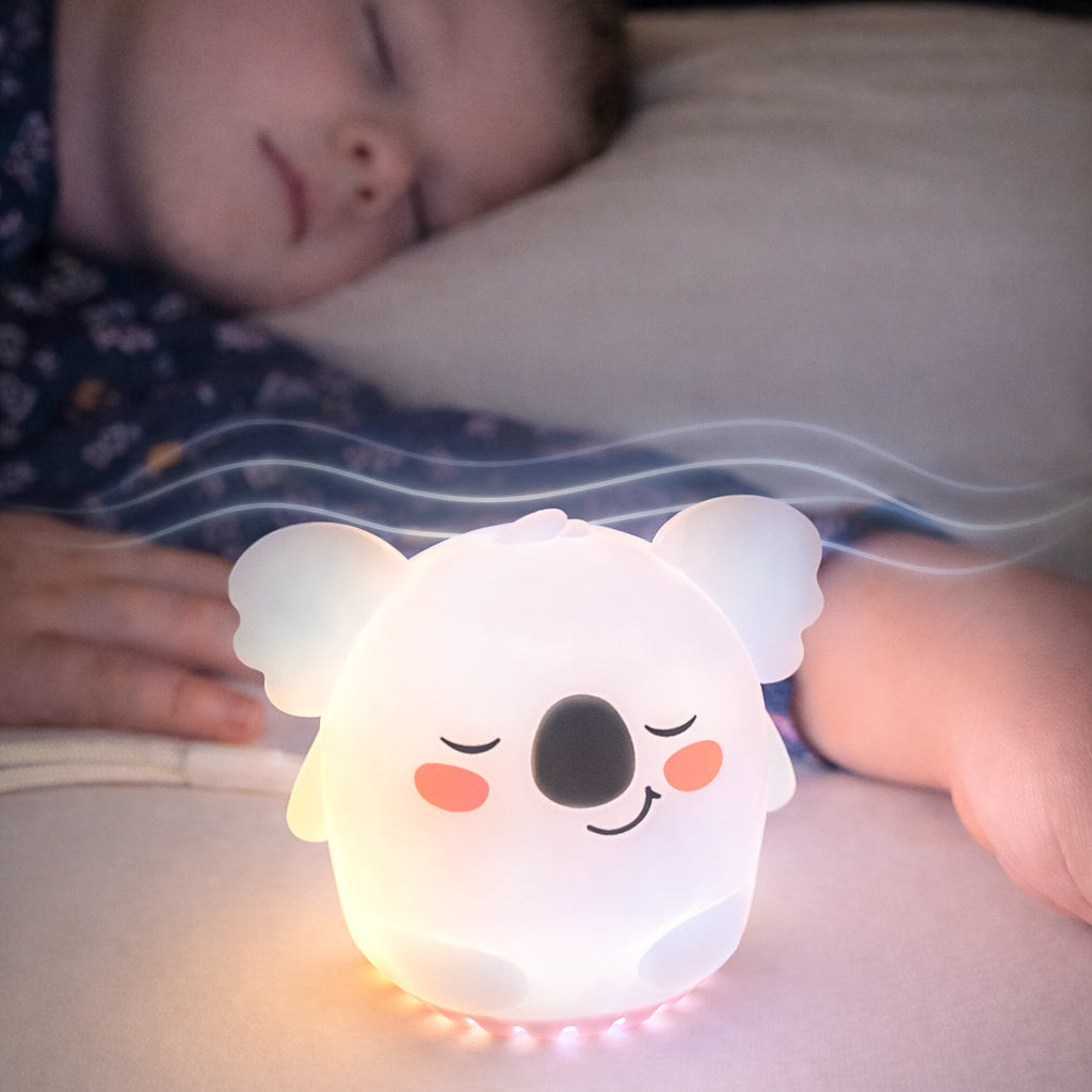 Rejsenatlampe med white noise – tryg søvn på nye steder