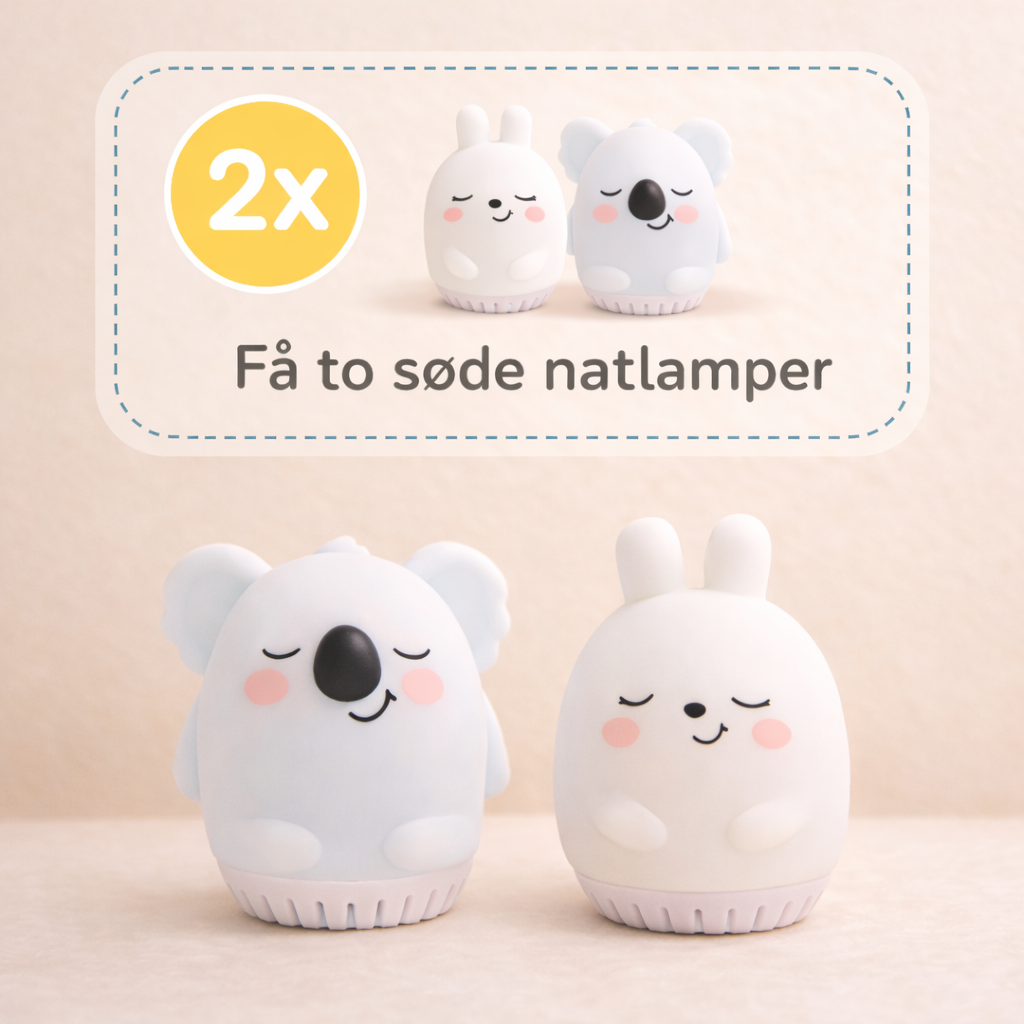 Rejsenatlamper 2 stk – samlet sæt (spar 49 kr)