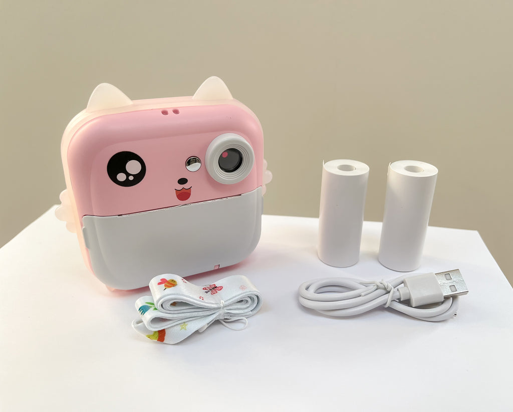 Børnekamera med termisk print - pink