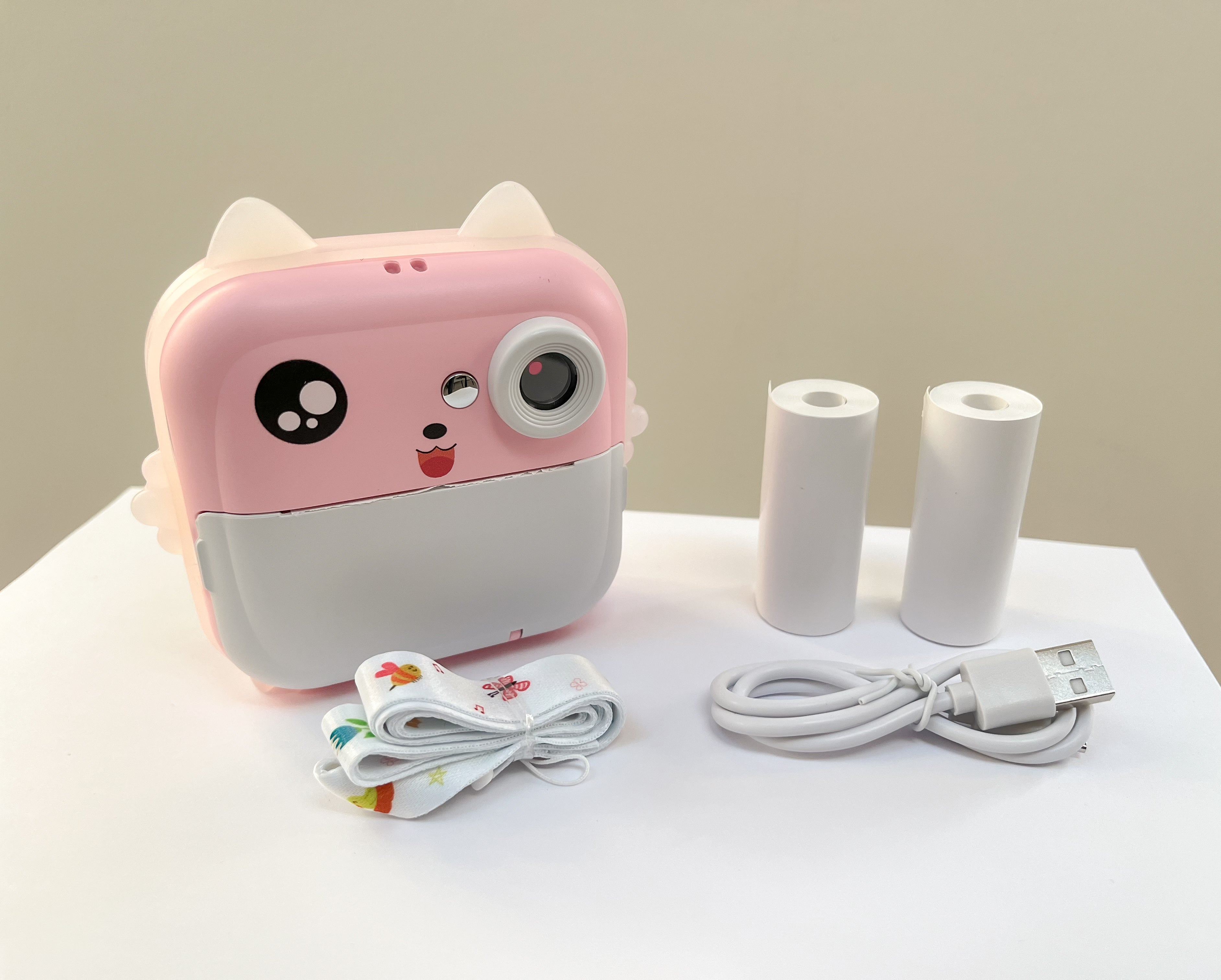 Børnekamera med termisk print - pink