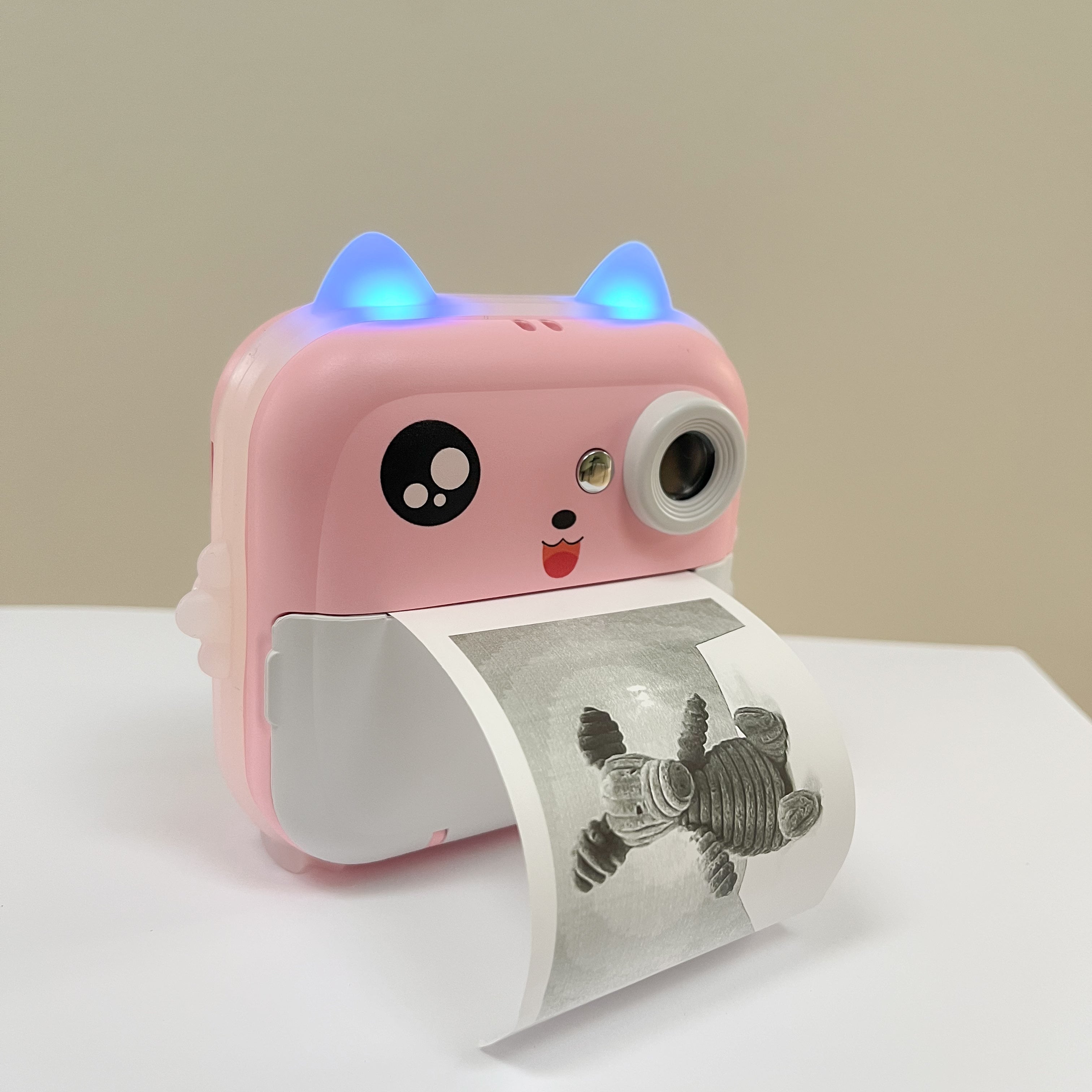 Børnekamera med termisk print - pink